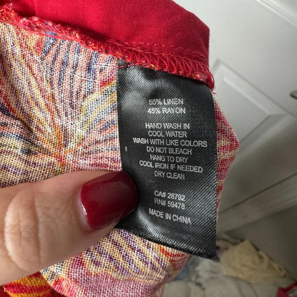 HOUSE OF HARLOW 1960 Tropical Floral Backless Tank And Shorts Set Linen Blend M - Picture 5 of 8